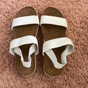 White platform shoes